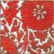 red flower wall art tile