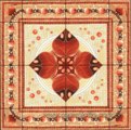 red rose ceramic floor tile pattern