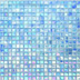 liquid blue glass mosaic tile
