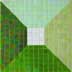 green cone glass art tile
