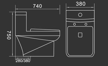 Siphonic One-Piece Toilet