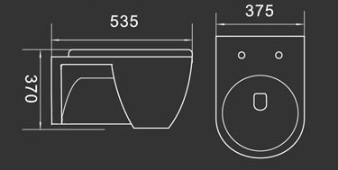 wall mounted toilet