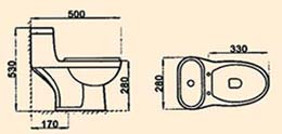 cuvette WC à 1 pièce