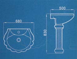 Pedestal Wash Basin