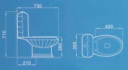 Washdown Close-Coupled Toilet