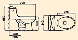 peeing toilet, child toilet, pissing toilet, plumbing supplies, wall hung water closet, Siphonic One-Piece Toilet