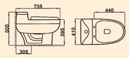 la cuvette bol, la cuvette WC handicap, les accessoires de la cuvette WC, la selle de la cuvette WC et le WC