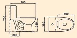 la cuvette de flux, la cuvette WC à laver, la cuvette WC de salle de bain, la cuvette WC à siphon double et le WC