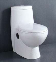 modern water closet, siphonic urinal, square wash basin, 2 piece toilet, Siphonic Close-Coupled Toilet