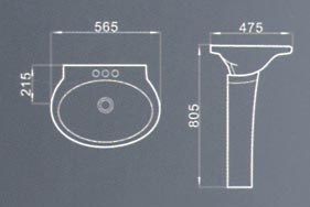 modern water closet, siphonic urinal, square wash basin, 2 piece toilet, Siphonic Close-Coupled Toilet