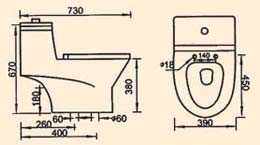 1 piece toilet, Siphonic One-Piece Toilet, bathroom toilet, commercial closet