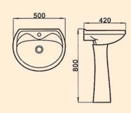 Pedestal Wash Basin