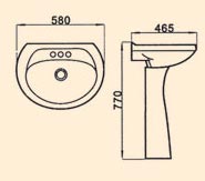 Pedestal Wash Basin