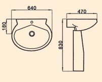 Pedestal Wash Basin