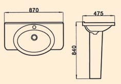 Pedestal Wash Basin