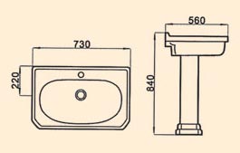 Pedestal Wash Basin