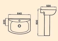 Pedestal Wash Basin