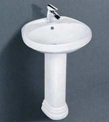 pedestal wash hand basin, white wash basin, pottery wash basin, freestanding wash basin, cheap wash basin