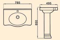 pedestal wash hand basin, white wash basin, pottery wash basin, freestanding wash basin, cheap wash basin