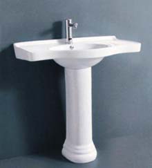 pedestal wash hand basin, white wash basin, pottery wash basin, freestanding wash basin, cheap wash basin