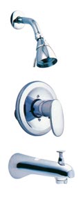 plumbing fixtures, thermostatic shower valve, thermostatic bath mixer, thermostatic water valve, tub and shower faucet, hand shower faucet