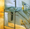 glass pedestal sink A026