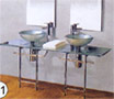 china glass sink A058