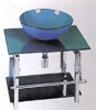 glass pedestal sinks