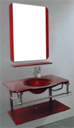 glass pedestal basin