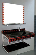 glass mirror vanity