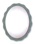 frameless oval mirror