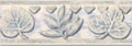 art nouveau border tile, 4x12 border tile, wall art tile, painted wall plaques, square wall tile