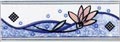 water lily border tile