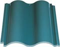 green barrel roof tile